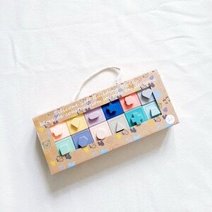 Silicone Soft Building Blocks Food-Grade Multicolor Sensory Stacking Toy 12PCS